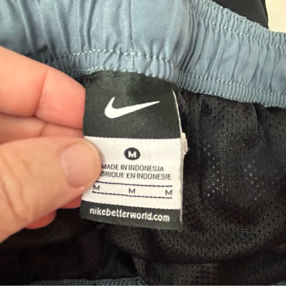 Nike‎ Black & Blue Stripe Swim Shorts Men's Medium